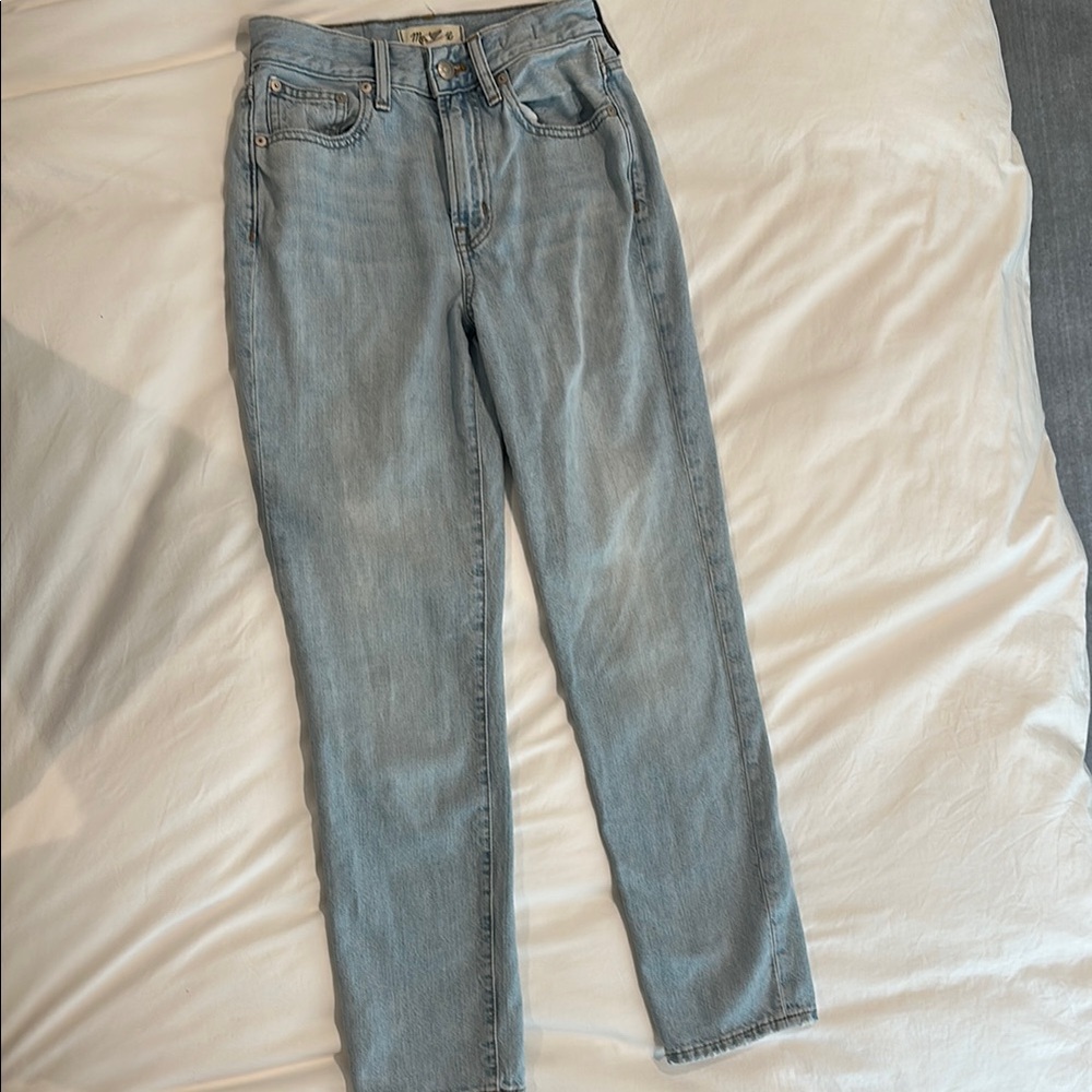 Madewell Blue Straight Leg Jeans High-Rise